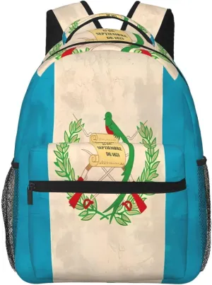 Vintage Guatemala Guatemalan Flag Backpack Casual Laptop Backpack Double Shoulder Bag Lightweight Backpack For Women Men Travel