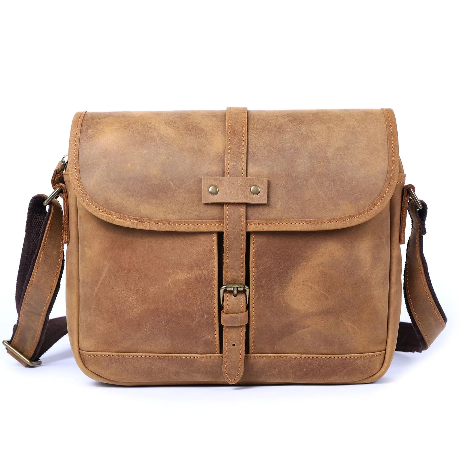 Vintage Leather Messenger Bag | ERIKA