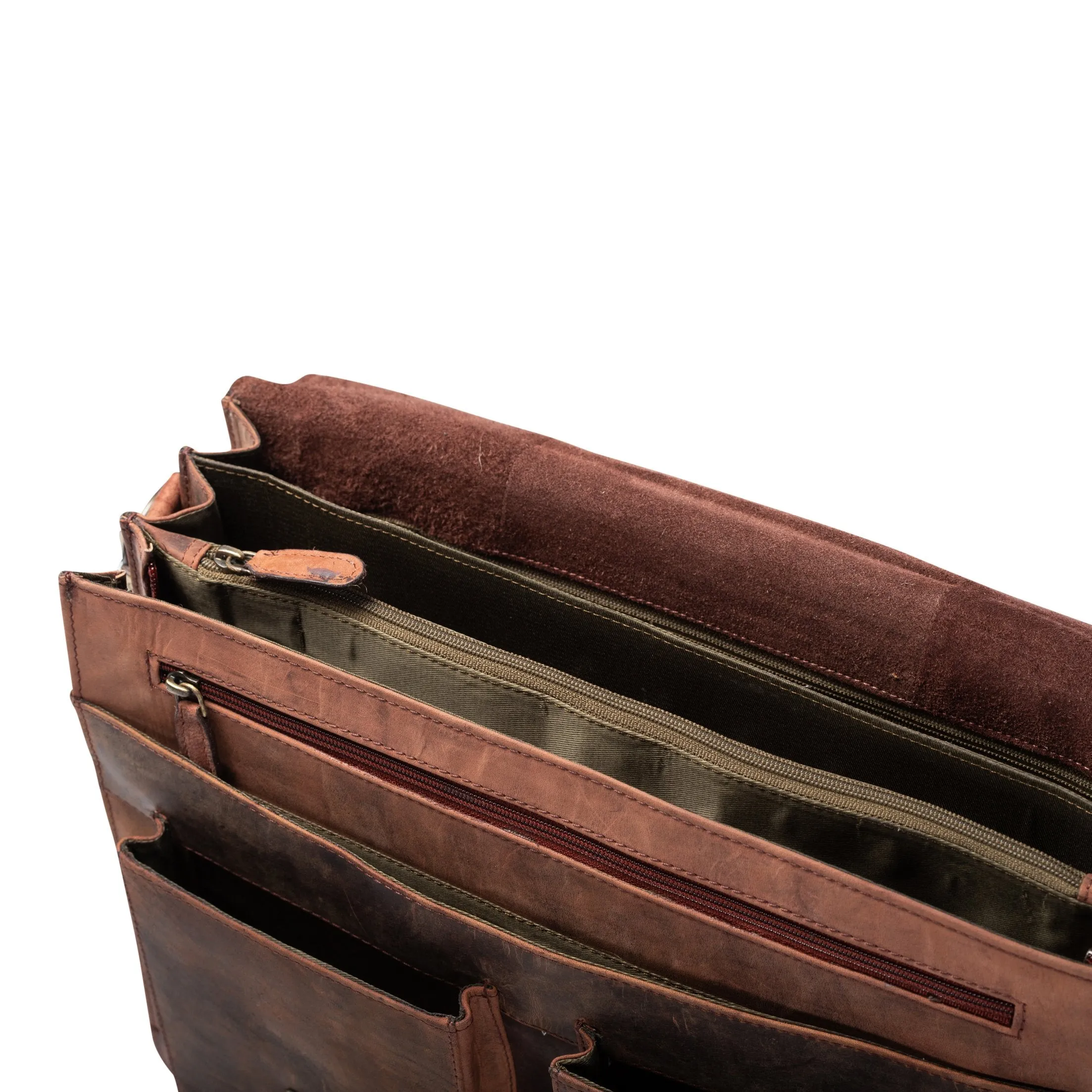Vintage Leather Messenger Bag - Toledo