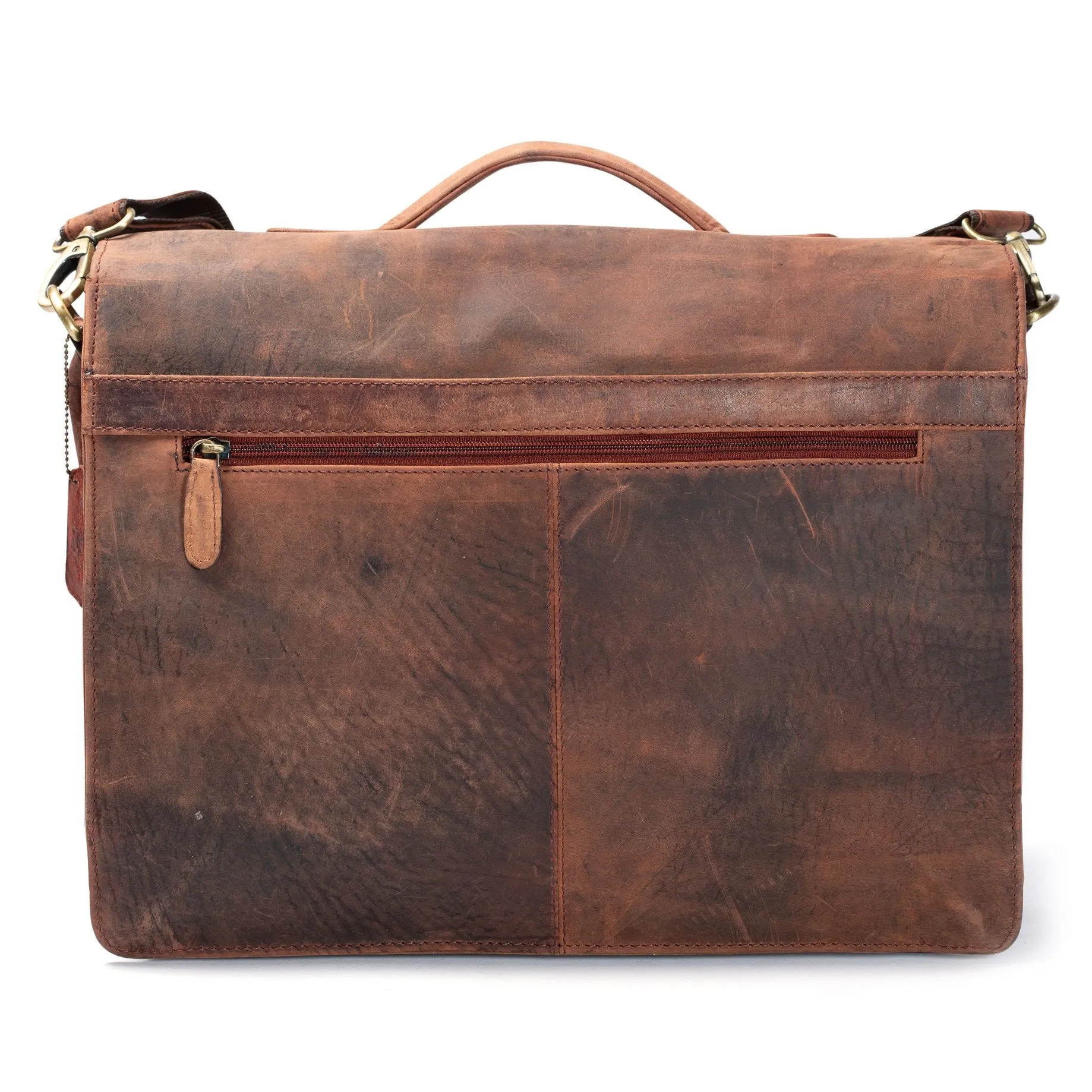 Vintage Leather Messenger Bag - Toledo