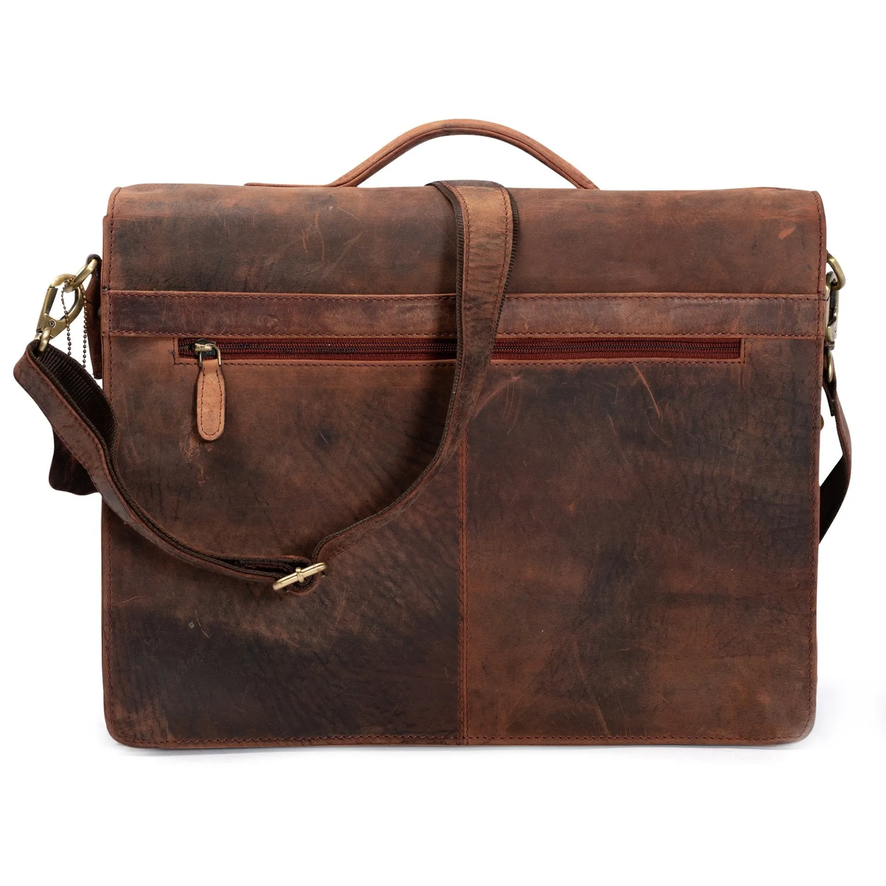 Vintage Leather Messenger Bag - Toledo