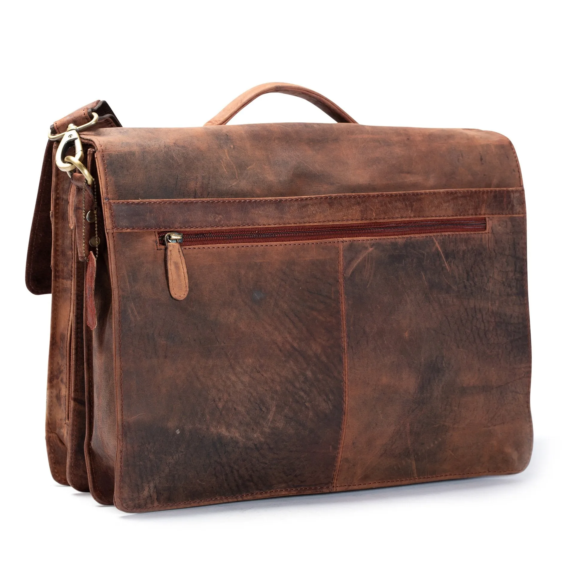 Vintage Leather Messenger Bag - Toledo
