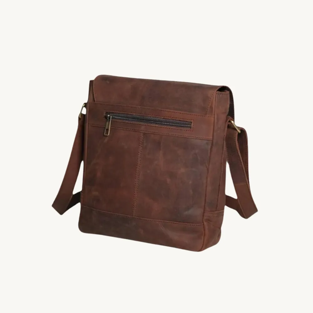 Vintage Leather Messenger Bag