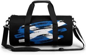 Vintage Scottish Flag Gym Bag Travel Waterproof Duffel Bag Carryon Overnight Bags Tote Bags for Sports