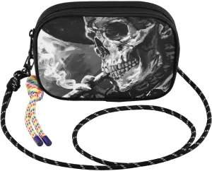 Vintage Skull Hat Crossbody Bag for Women Cell Phone Purses Women's Small Shoulder Handbags Wallet Purse with Strap