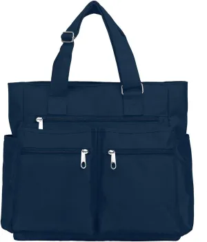 VOLGANIK ROCK Canvas Tote Bag Waterproof Nylon Multi Pocket Shoulder Bags Laptop Work Bag Teacher Purse Handbag for Women Men
