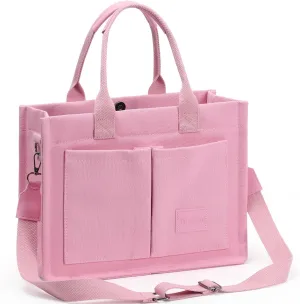 WantGor Tote Bag for Women, Canvas Crossbody Bags Shoulder Handbag Work Laptop Purse Messenger Hobo Satchel with Multi-pocket