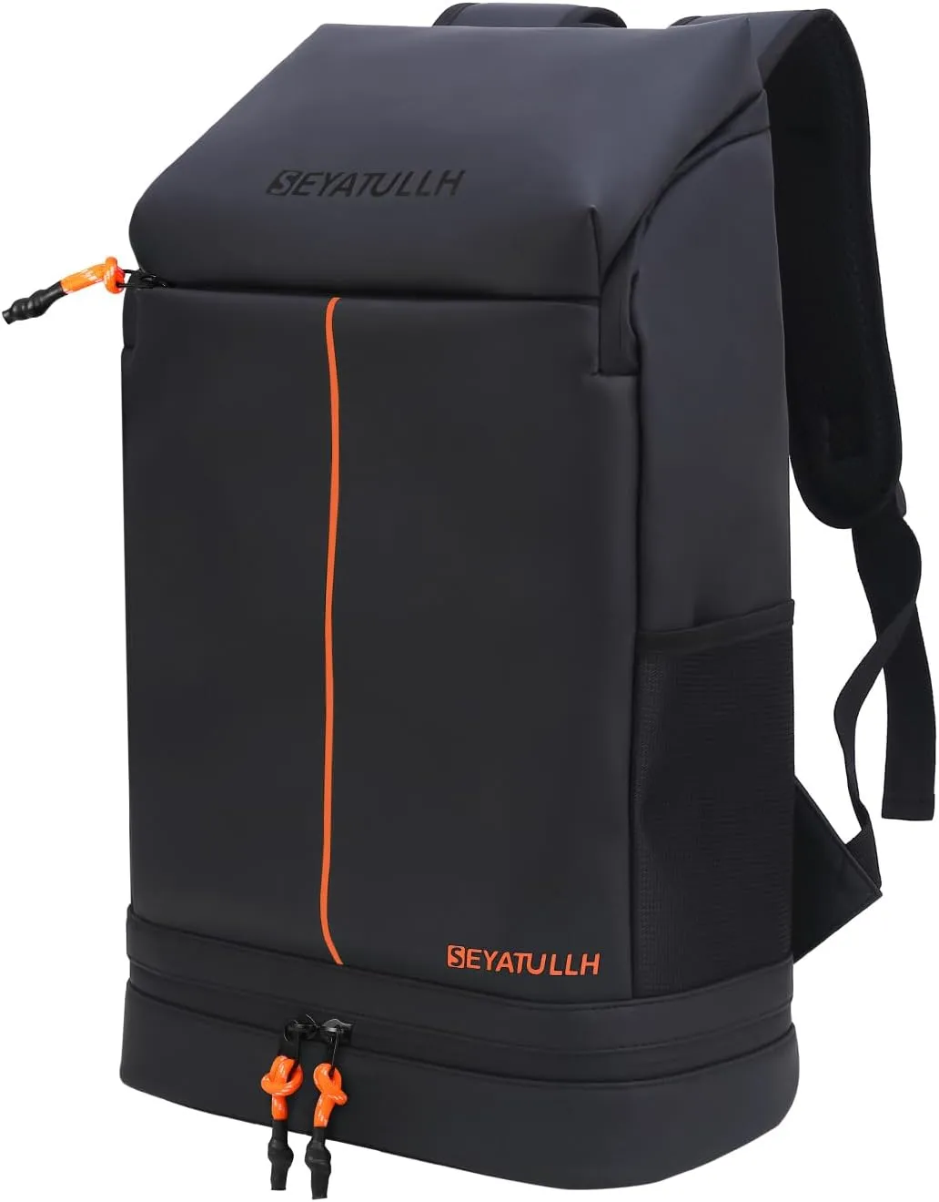 Waterproof 25L Gym Backpack with Shoe Compartment - Lightweight Durable PU Sports Bag for Men & Women,Travel-Friendly Hiking Trekking Backpack,Laptop Sleeve & Workout Gear Storage(orange)