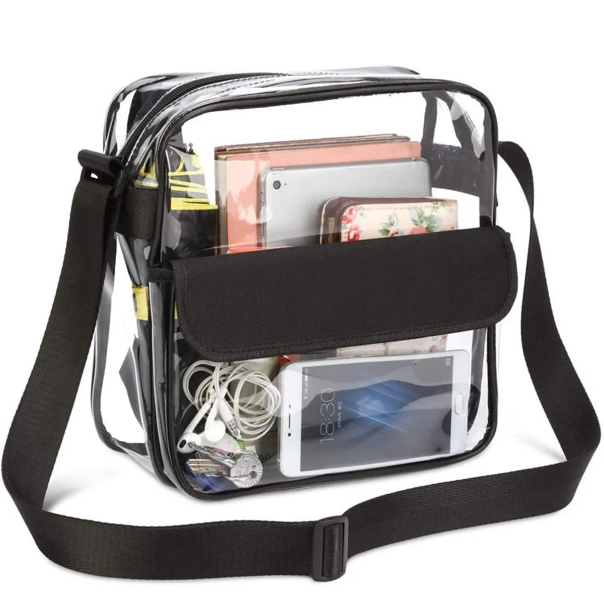 Waterproof Transparent Shoulder Crossbody Bag Multifunctional Sports Travel Bag