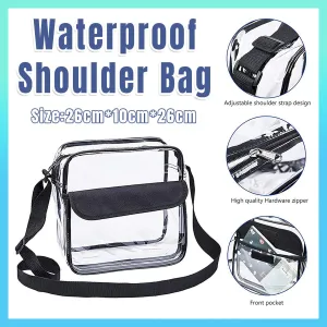 Waterproof Transparent Shoulder Crossbody Bag Multifunctional Sports Travel Bag