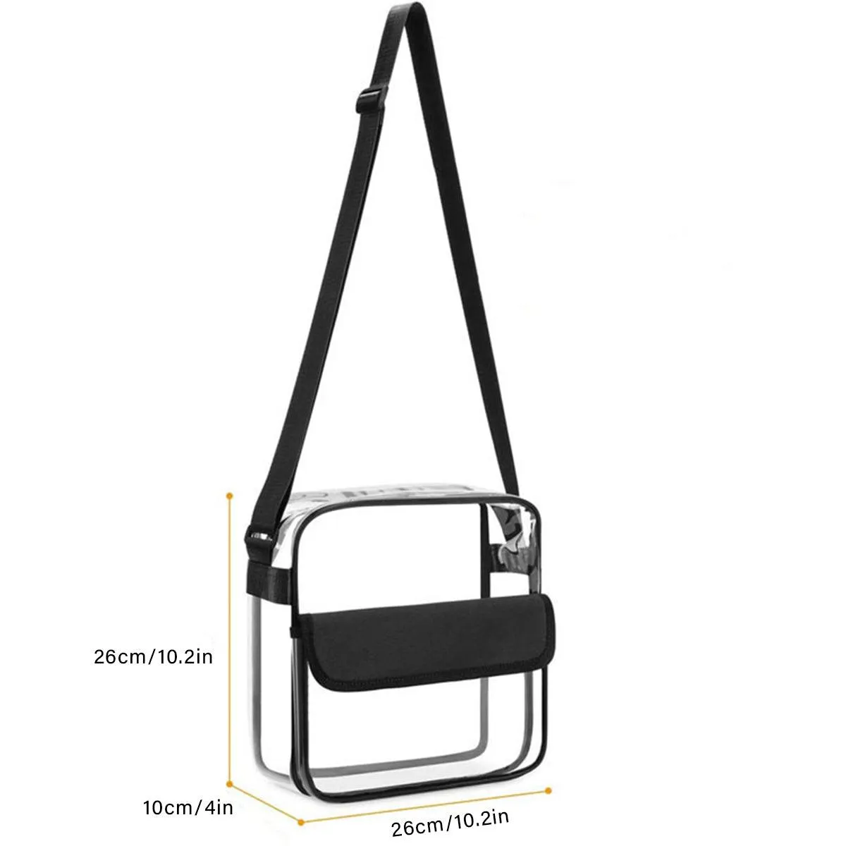 Waterproof Transparent Shoulder Crossbody Bag Multifunctional Sports Travel Bag