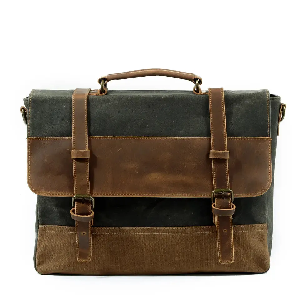 Waxed canvas shoulder bag | MOKALO