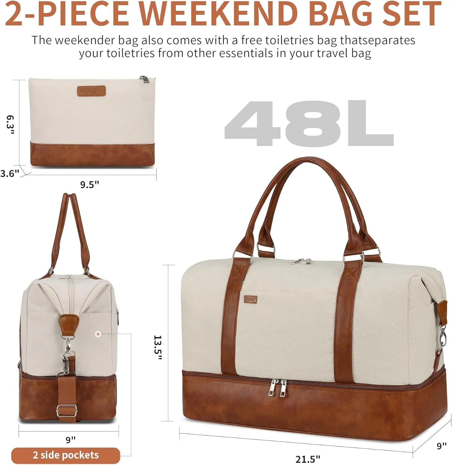 Weekender bag Weekender Bags For Women With Shoe Compartment Large Capacity Travel Overnight Bags Perfect For Travel