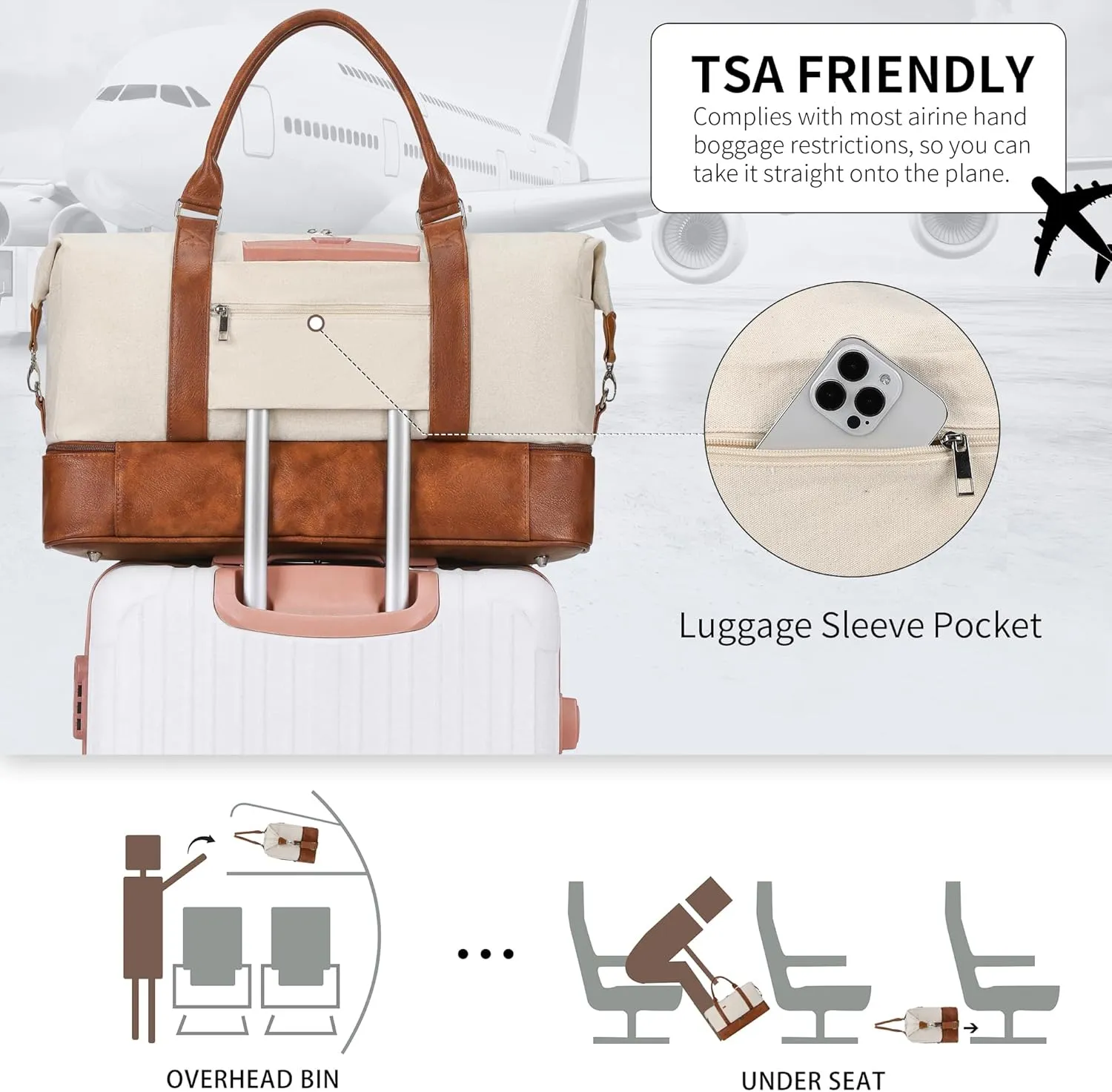 Weekender bag Weekender Bags For Women With Shoe Compartment Large Capacity Travel Overnight Bags Perfect For Travel