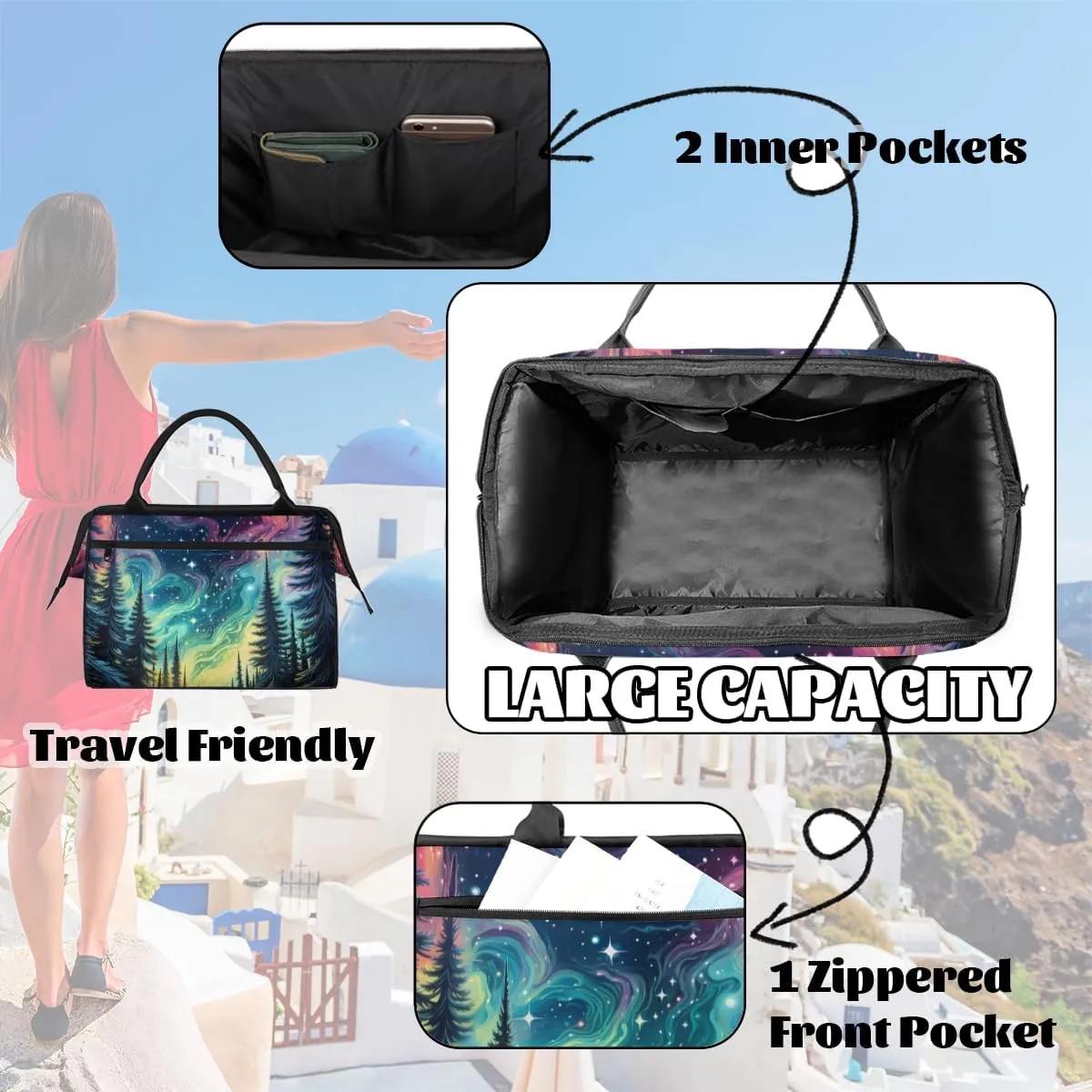 Weekender Overnight Bag for Women Waterproof Carry On Travel Duffle Bags