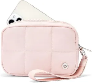 WESTBRONCO Puffer Wristlet Wallets for Women Nylon Wallet with Zipper Quilted Purse for Travel Credit Card Holder Phone