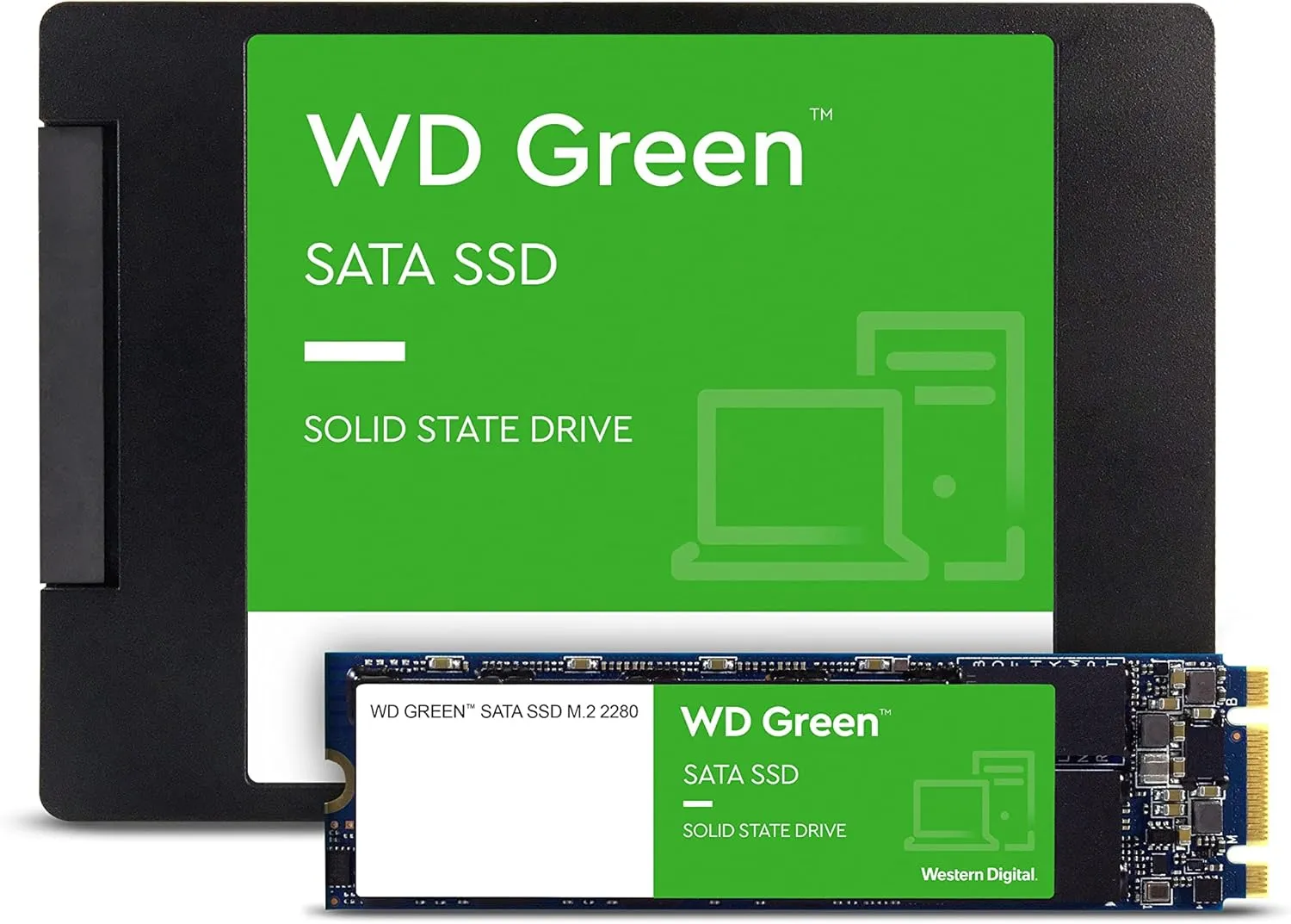 Western Digital 1TB WD Green Internal SSD Solid State Drive - SATA III 6 Gb/s, 2.5/7mm, Up to 545 MB/s - WDS100T3G0A
