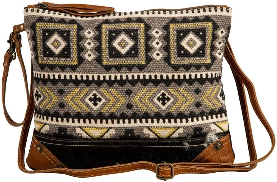 Western Leather Crossbody Bag for Women - Canvas Purse Shoulder Handbag Bison