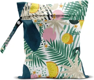 Wet Bag for Swimsuit Pool Travel Baby Cloth Diapers Dirty Yoga Gym Clothes Beach Bags Summer Gifts for Women Men Beach Vacation Essentials Leaves Waterproof Wet Dry Bag Travel Laundry Bags