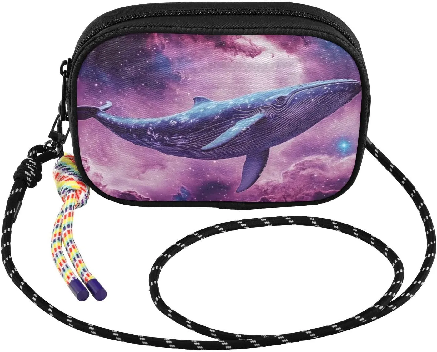 Whale Nebula Crossbody Bag for Women Cell Phone Purses Women's Small Shoulder Handbags Wallet Purse with Strap