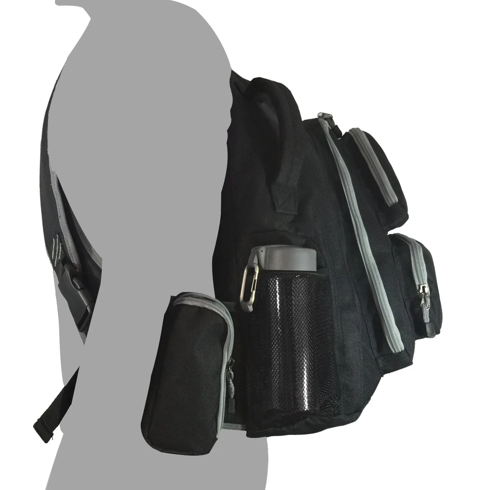 Wholesale Case Lot: 14 pc High-Performance Heavy-Duty Sling Backpack: Water-Resistant Laptop Bookbag |||   14 PACKS | $23.57 PER PACK