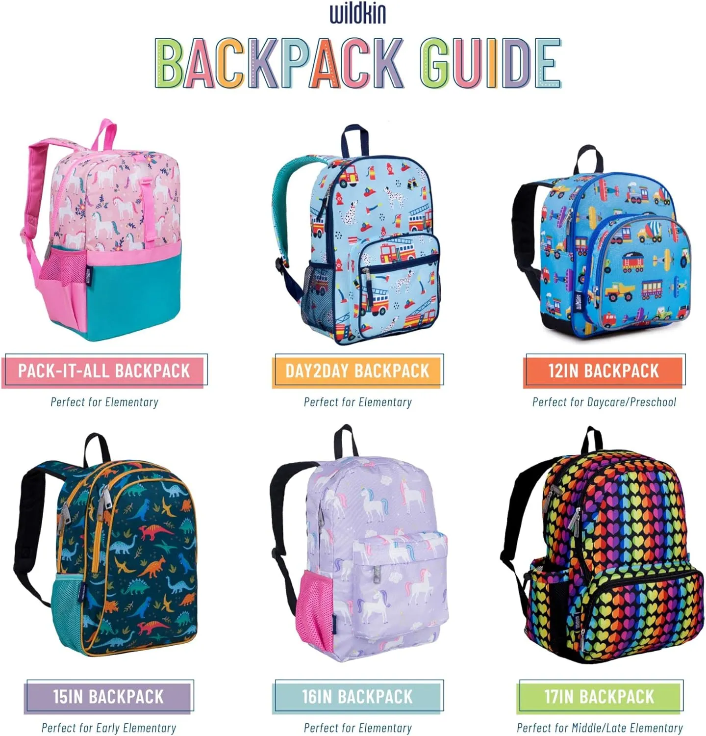 Wildkin ECO rPET Kids Backpack – Recycled, Padded, Adjustable for School & Travel – Horse Dreams