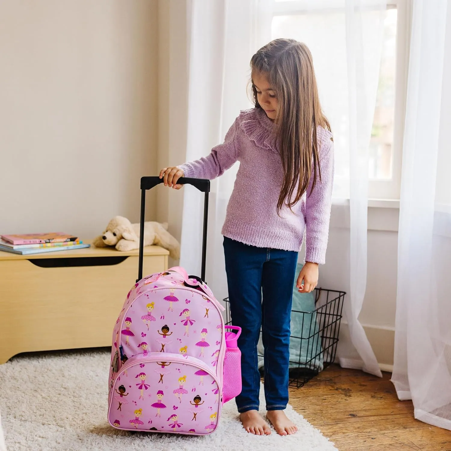 Wildkin Kids Rolling Luggage – Carry-On Size for School & Overnight Travel