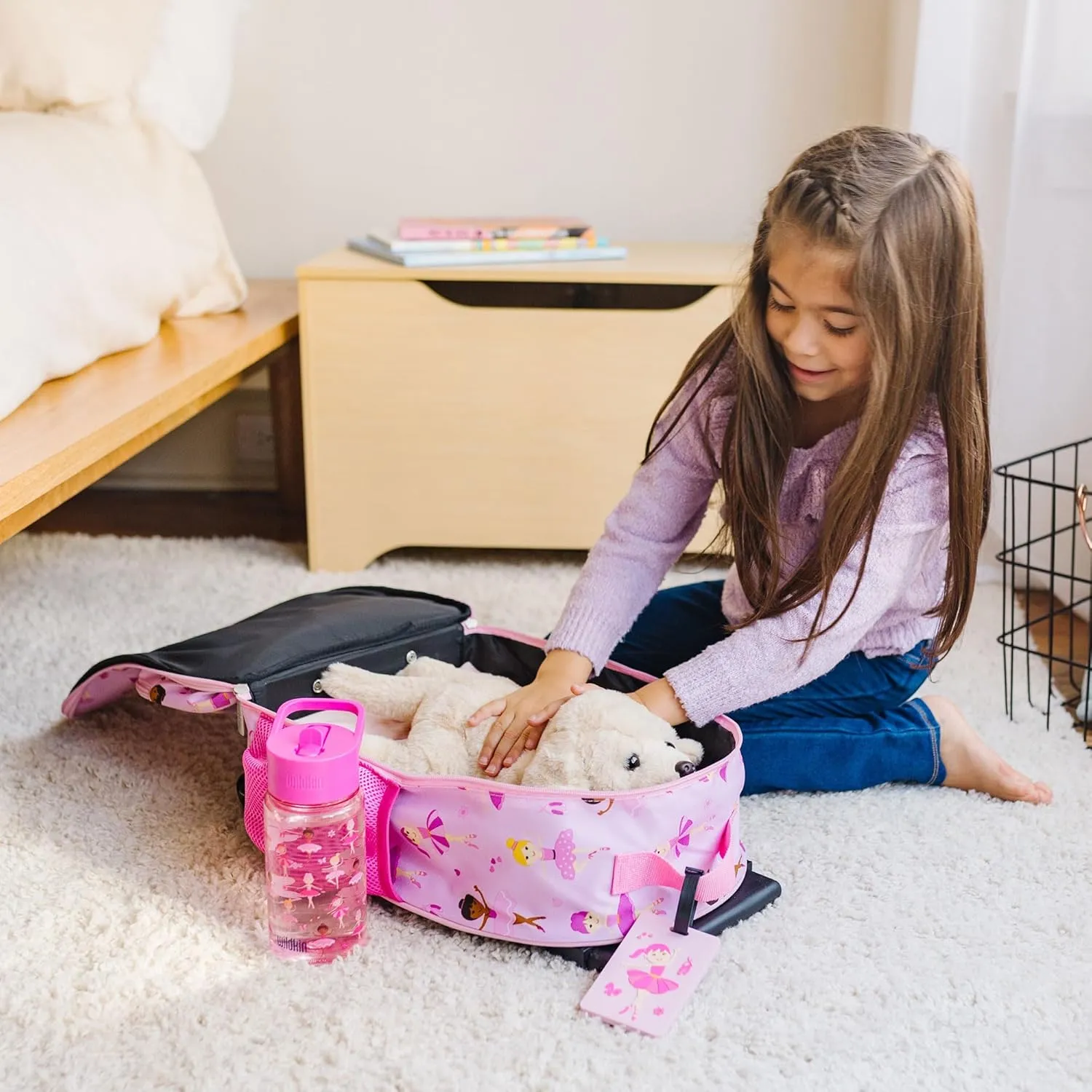 Wildkin Kids Rolling Luggage – Carry-On Size for School & Overnight Travel