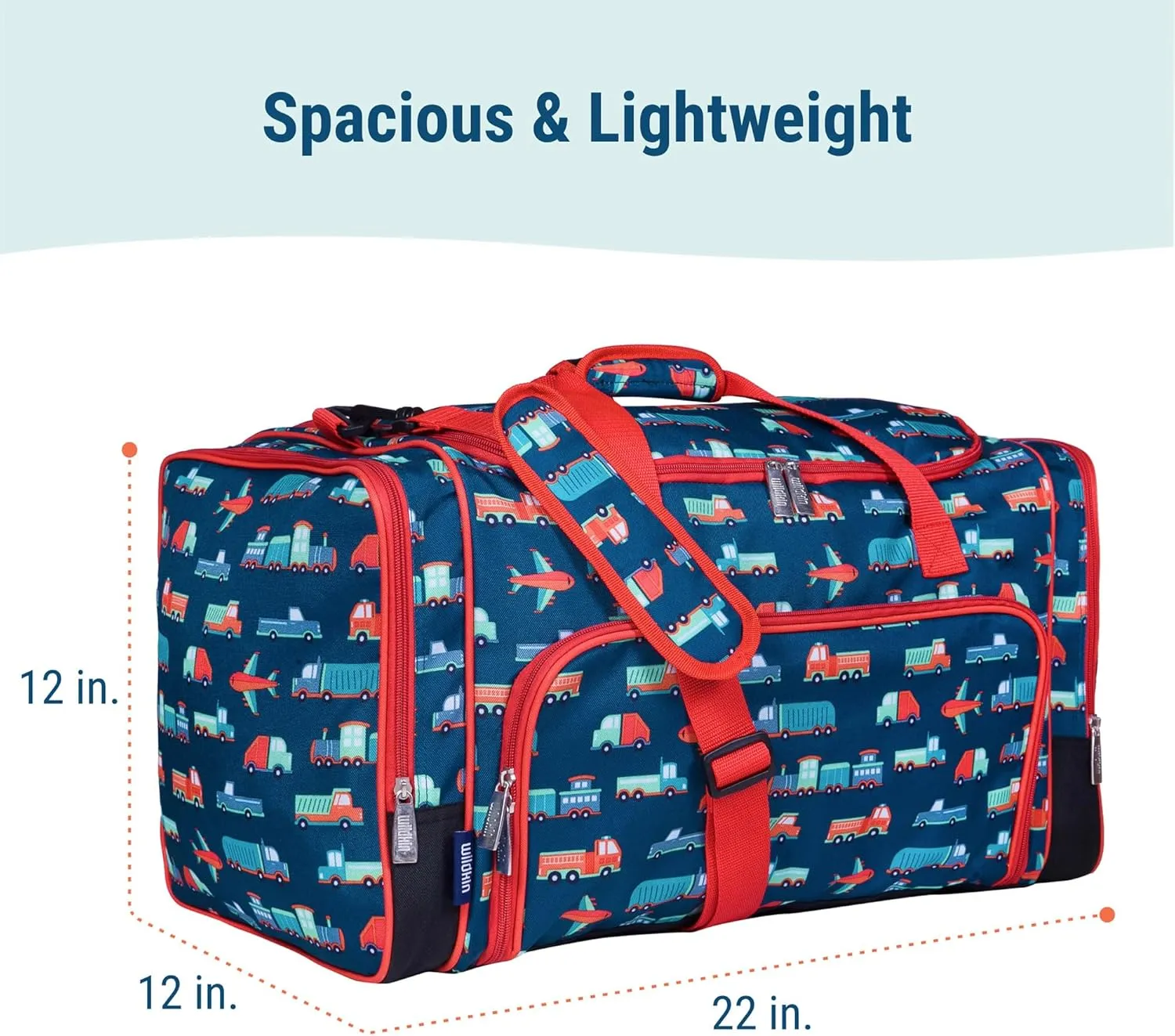 Wildkin Kids Weekender Duffel Bag – Carry-On Size for School, Travel, & Sleepovers