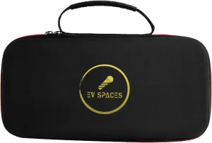 Wireless Microphone Case - Portable Hard Shell Storage Bag for Dual Handheld 2 Mic System, Receivers, Adapters - Black (Box Only) (Black(Box Only))