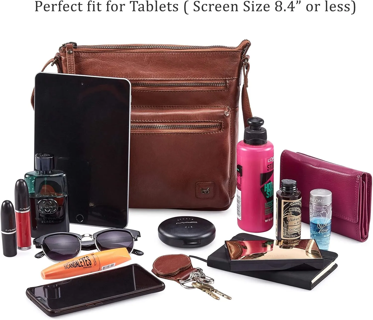 Wise Owl Accessories Small Crossbody Bags for Women Real Leather Purse Handbags Crossover Over the Shoulder Pocketbook