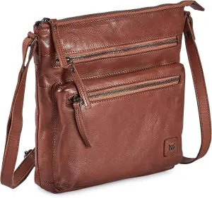 Wise Owl Accessories Small Crossbody Bags for Women Real Leather Purse Handbags Crossover Over the Shoulder Pocketbook