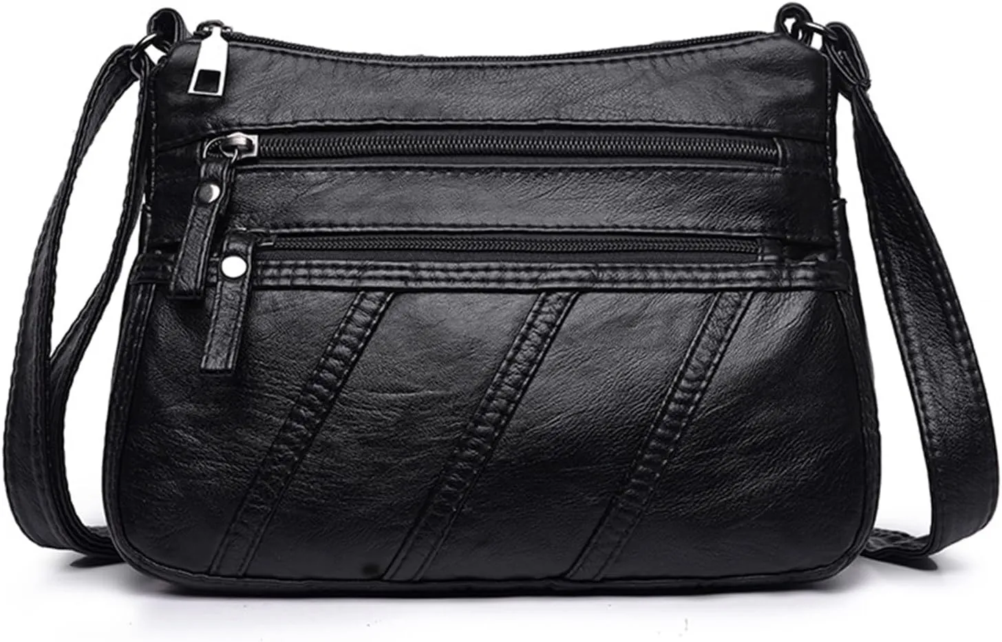 WITERY Crossboby Bag for Women - Soft PU Leather Multi-Pocket Shoulder Handbags Pocketbooks Medium Sized Bag Small Purses