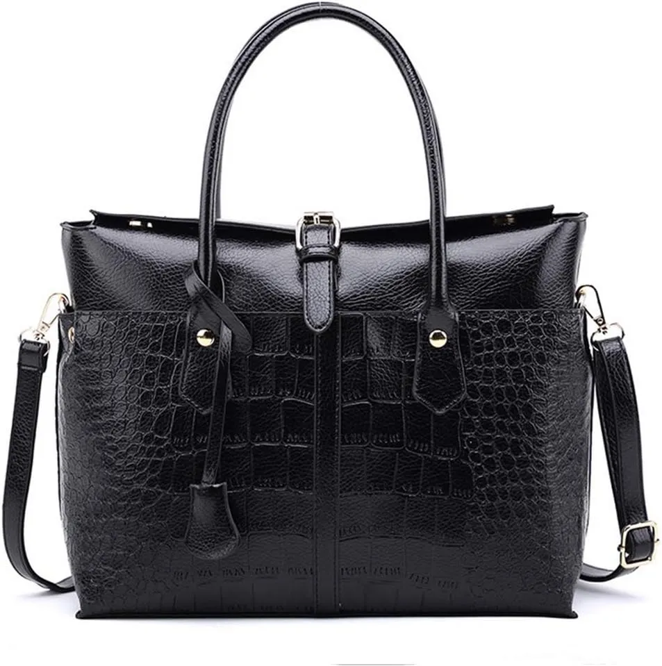 Women Fashion Tote Bag Crocodile Texture Handbag And Purses Shoulder Bag Satchel