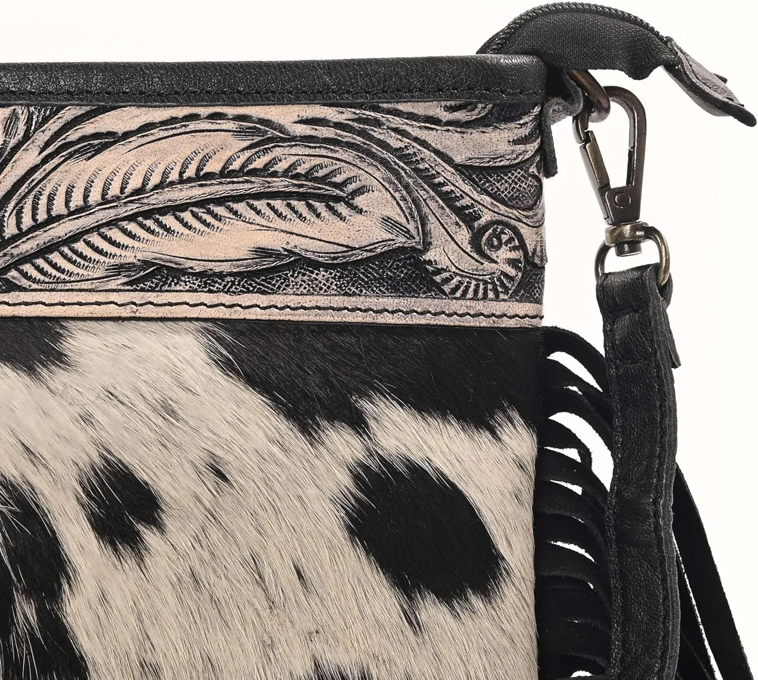 Women Natural Cowhide Leather Hand Bag With Adjustable Detachable Strap Leather Messenger