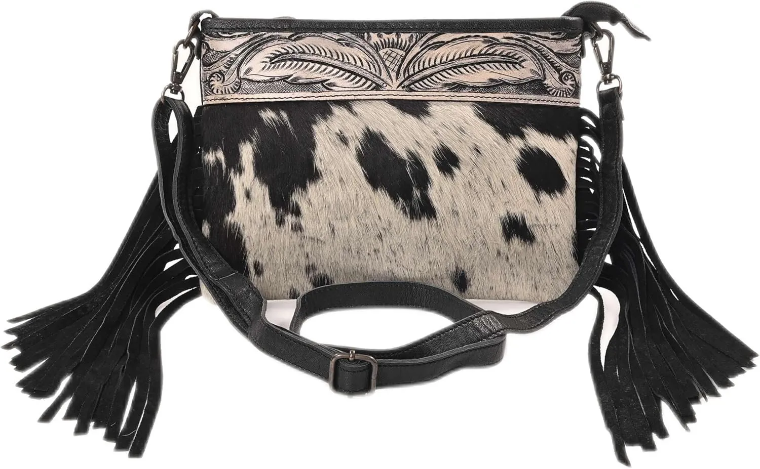 Women Natural Cowhide Leather Hand Bag With Adjustable Detachable Strap Leather Messenger