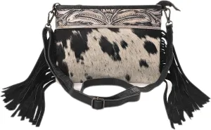 Women Natural Cowhide Leather Hand Bag With Adjustable Detachable Strap Leather Messenger