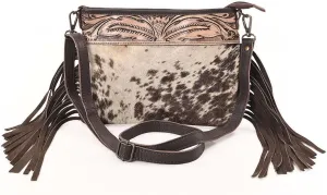 Women Natural Cowhide Leather Hand Bag With Adjustable Detachable Strap Leather Messenger