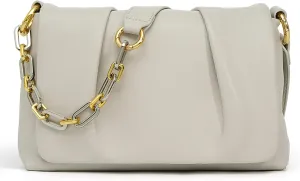 Women Ruched Cloud Handbag Female Flap Underarm Shoulder Bag Messenger Bag Female Chain Shoulder Bag