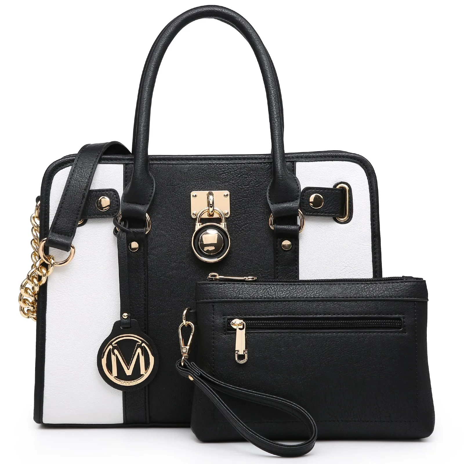 Women Satchel Handbags Purses Two tone Top Handle Tote Shoulder Bags
