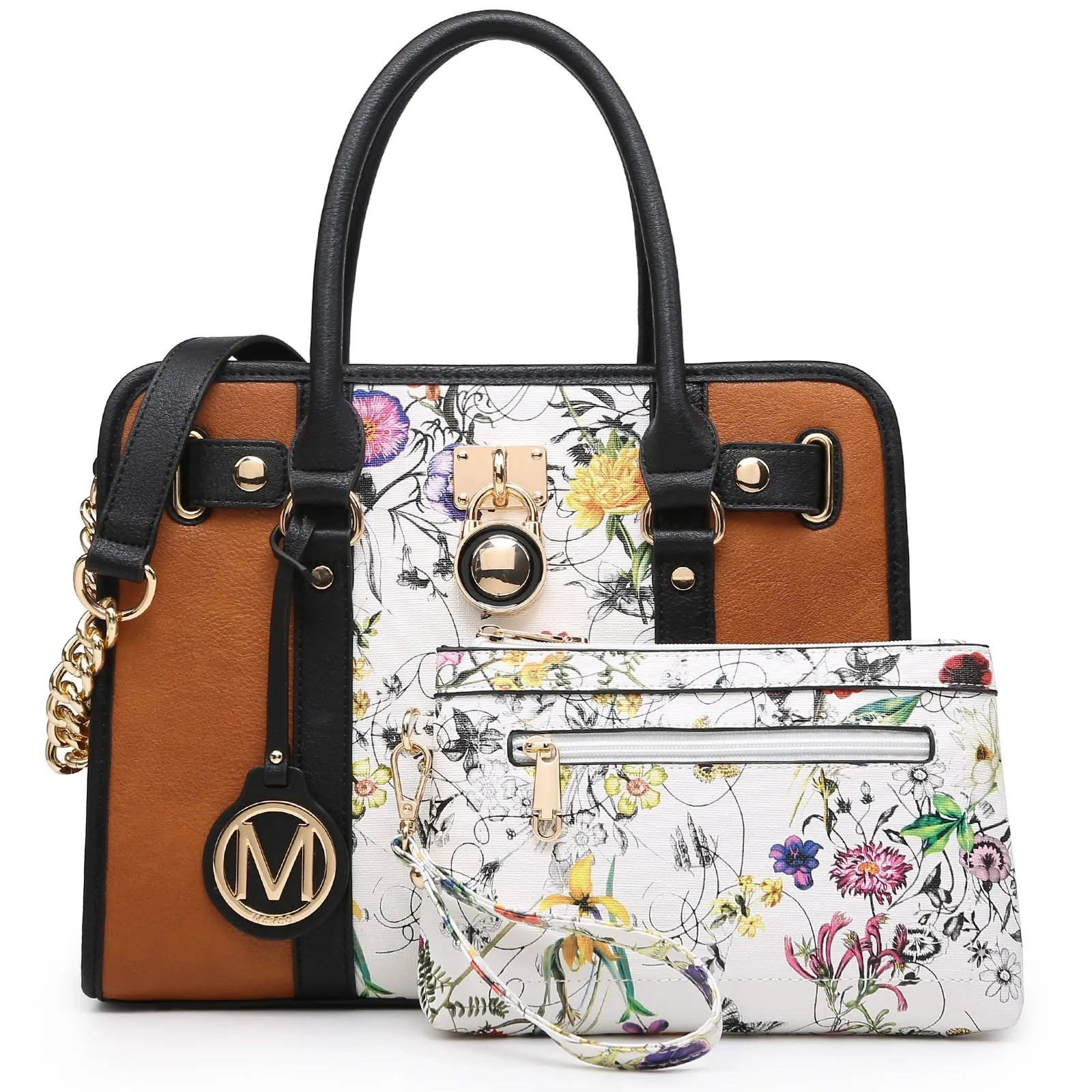 Women Satchel Handbags Purses Two tone Top Handle Tote Shoulder Bags