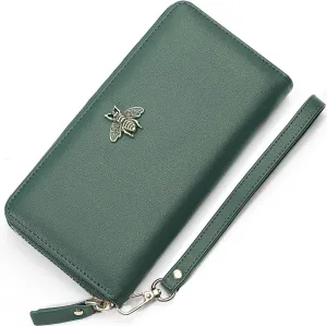 Women Wallet RFID Blocking Ladies Clutch Purses Long Wristlet Wallets for Women