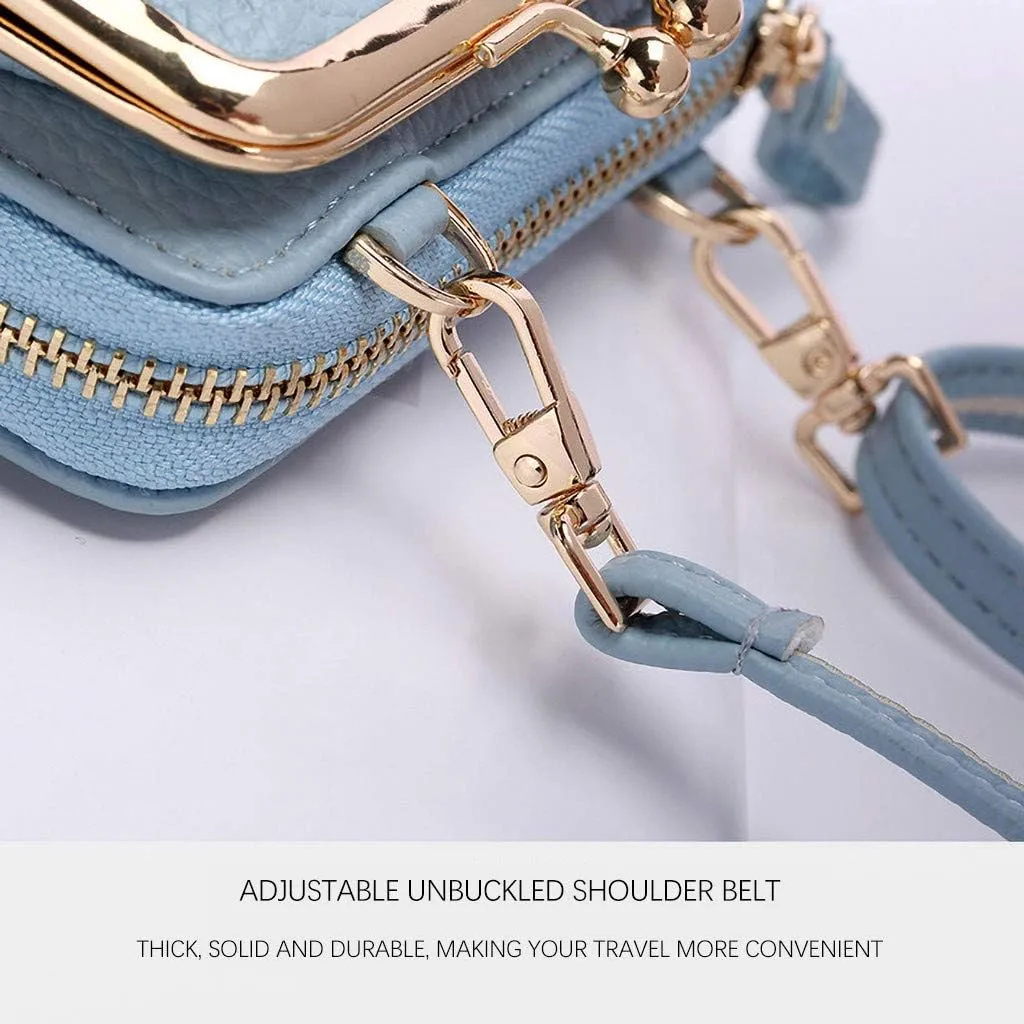 Women's Anti Theft Shoulder Bags Cute Hobo Tote Handbags Mini Clutch Purses with Zipper Closure Gifts for Mom(Blue)