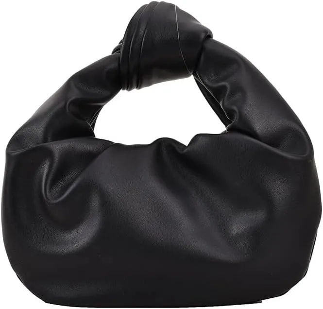 Women's Dumpling Bun Fold Knot Design Cloud Bag Handbag