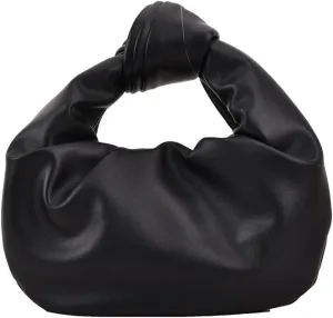 Women's Dumpling Bun Fold Knot Design Cloud Bag Handbag