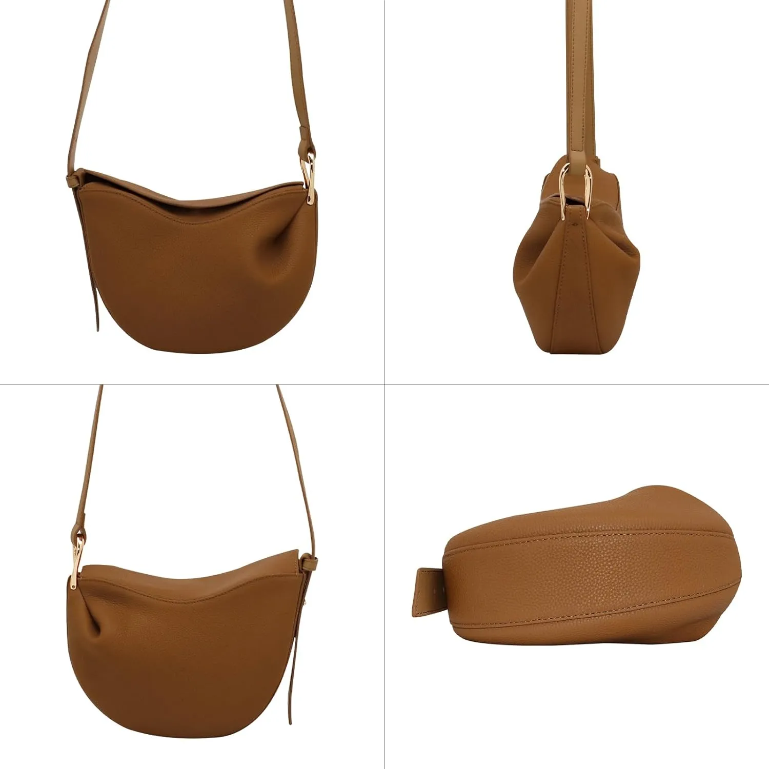 Women's Fashion Cowhide Shoulder Pea Crossbody Bag