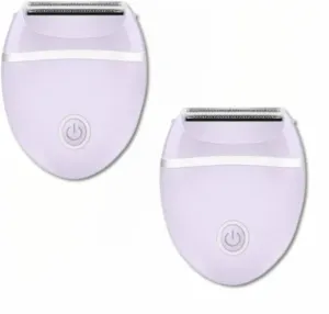 Women's Hair Trimmer - Waterproof Electric Shaver for Armpit, Leg, and Pubic Hair - No Black Spots, Washable, Knife Tip Design for Smooth Flawless Finish(purple-2pc)