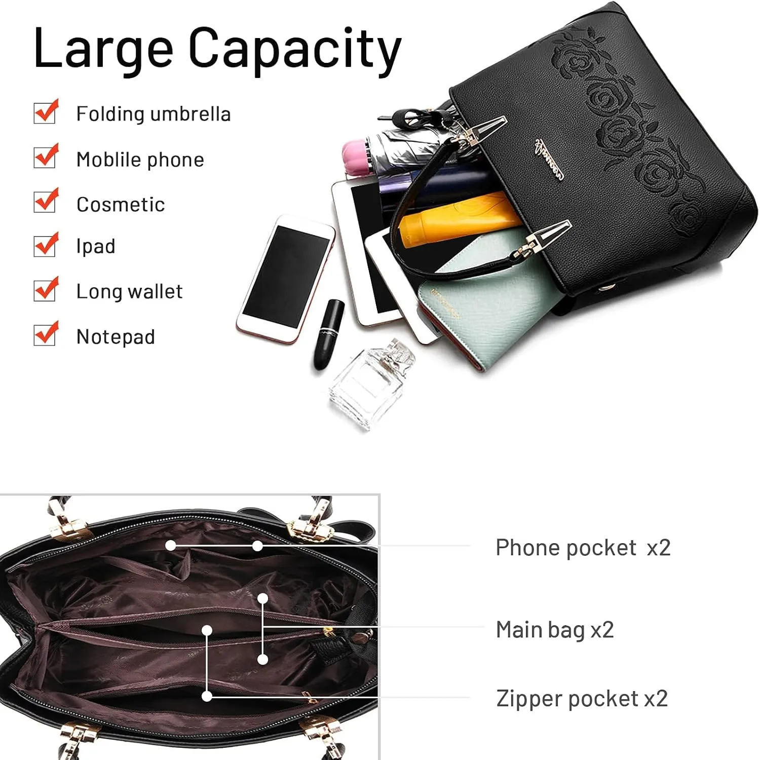 Womens Handbag Ladies Shoulder Bags Casual Messenger Bag Bowknot