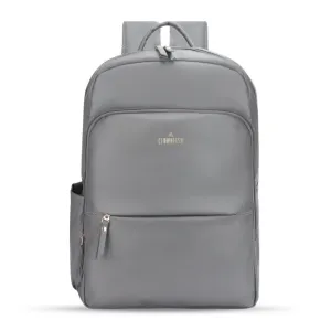 Women's Laptop Backpack - Stylish Vegan Leather | Fits 15.6 Inch Laptop | Elegance Collection | Grey