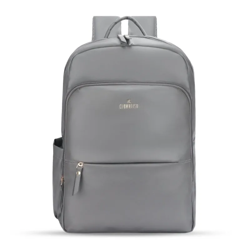 Women's Laptop Backpack - Stylish Vegan Leather | Fits 15.6 Inch Laptop | Elegance Collection | Grey